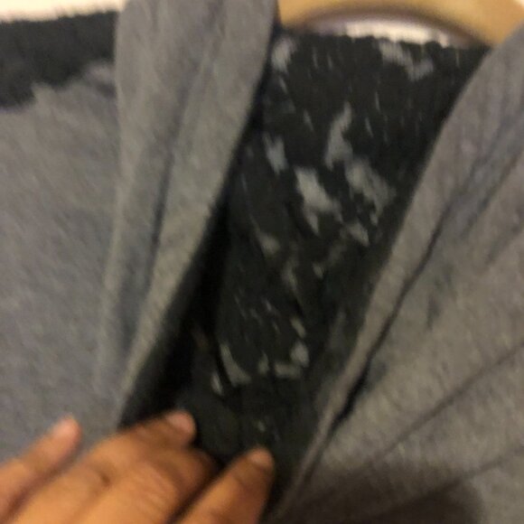 Miss Me Black/ Gray Lace Hoodie - Picture 7 of 8